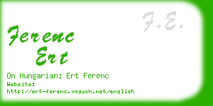 ferenc ert business card